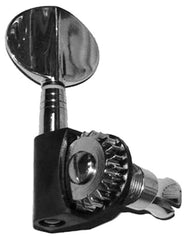 GT Electric Bass Guitar Open Gear Tuning Machines in Black/Chrome Finish (4-Inline)