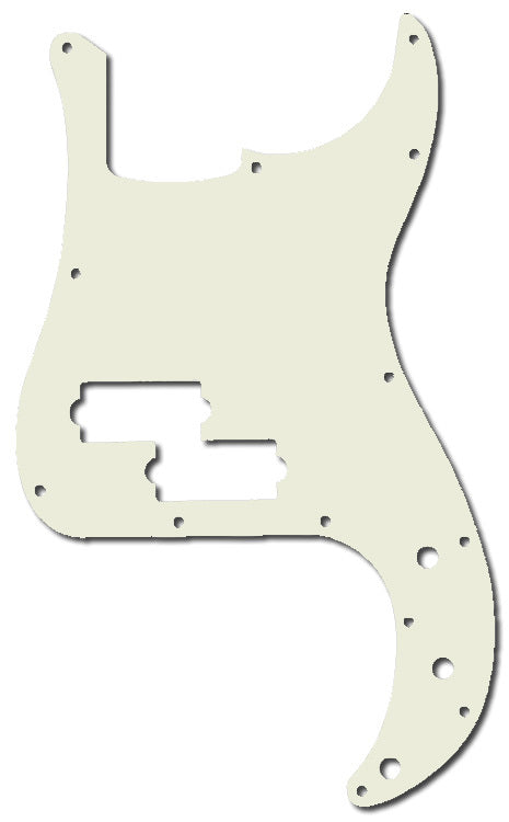 GT 3-Ply P-Style Bass Guitar Pickguard in White (Pk-1)