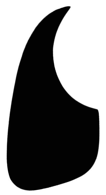 GT Left-Handed Acoustic Guitar Pickguard in Black (Pk-1)