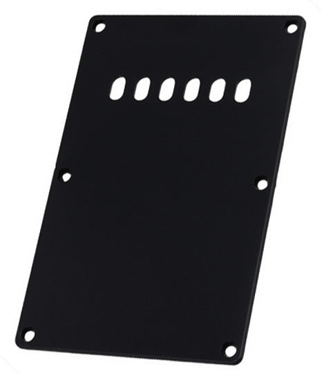 GT ABS Tremolo Spring Cover Back Plate with Holes in Black (Pk-1)