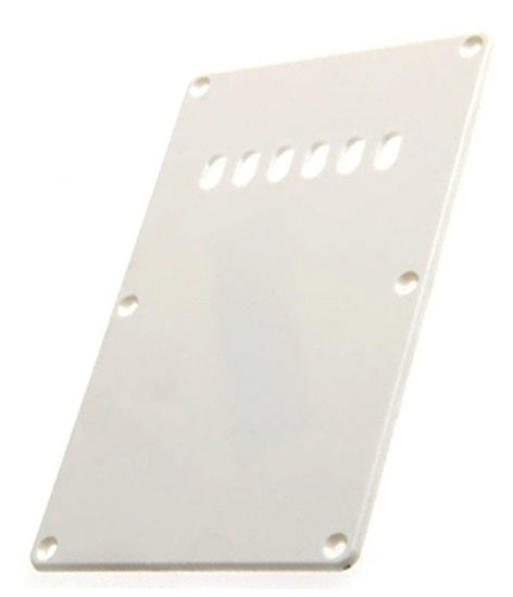 GT ABS Tremolo Spring Cover Back Plate with Holes in White (Pk-1)