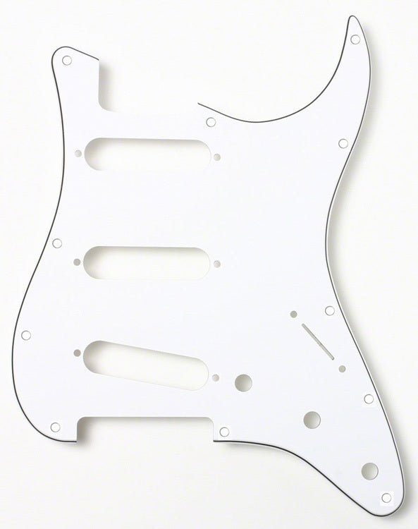 GT 3-Ply ST-Style 3SC Electric Guitar Pickguard in White (Pk-1)