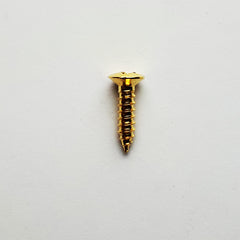 GT Wood Screws with Flat Head in Gold Finish - 3mm x 12mm (Pk-50)