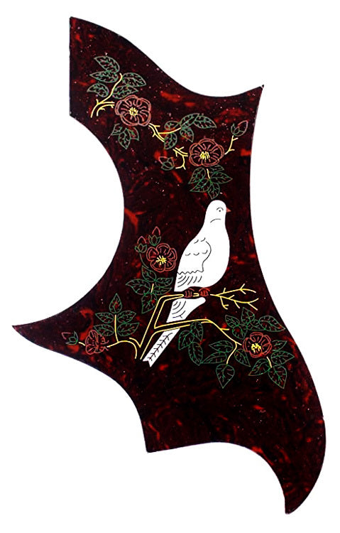 GT Acoustic Guitar Pickguard in Shell with Dove Design (Pk-1)