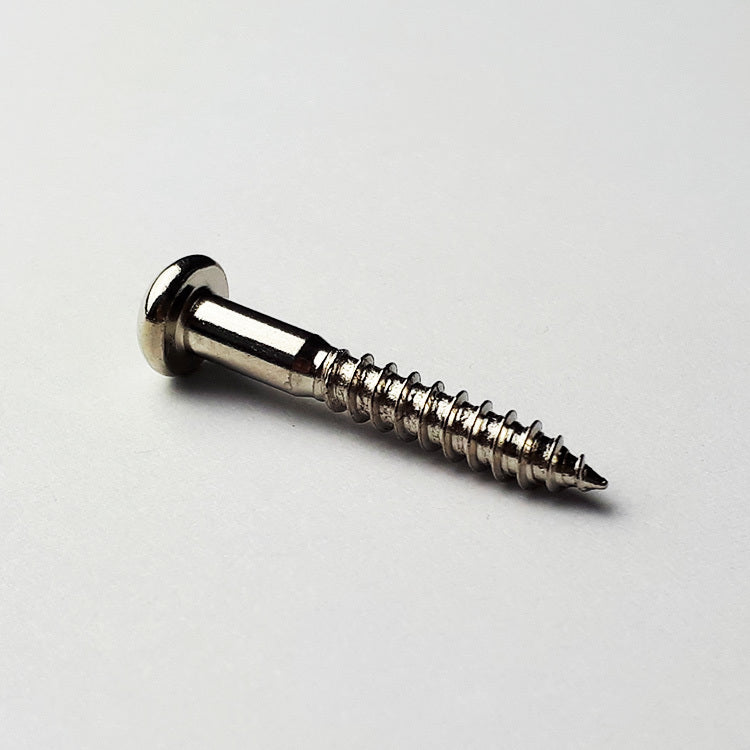 GT Wood Screws with Round Head in Nickel Finish - 3.4mm x 24.6mm (Pk-10)