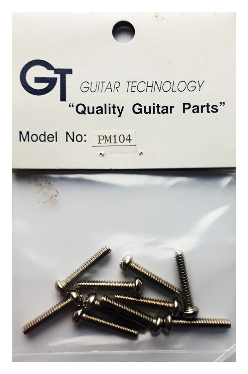 GT Machined Screws with Round Head in Nickel Finish - 3.3mm x 18mm (Pk-10)