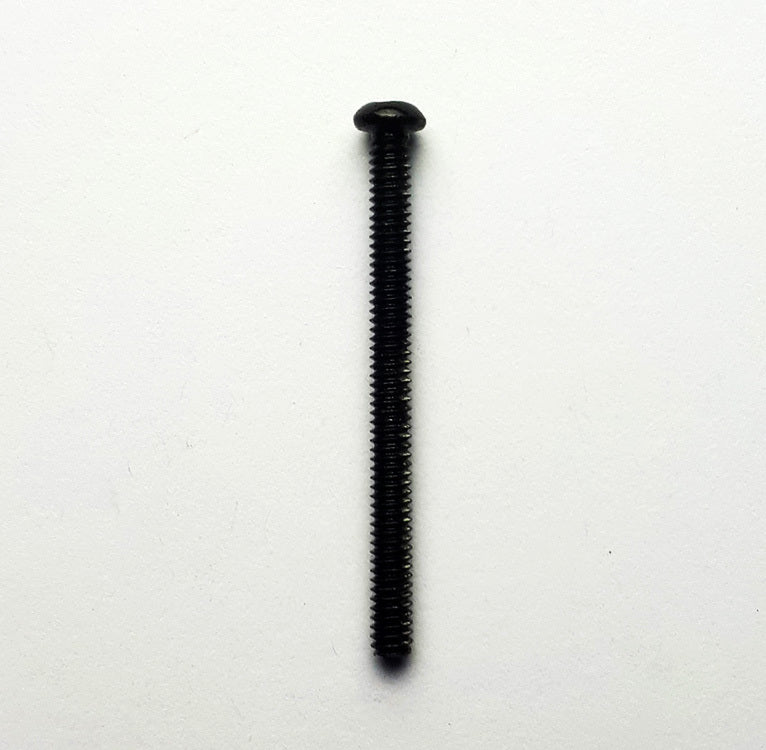 GT Machined Screws with Round Head in Black Finish - 2.3mm x 30mm (Pk-10)