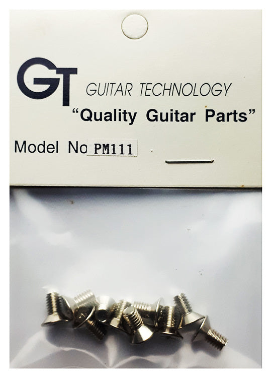 GT Machined Screws with Flat Head in Chrome Finish - 3.8mm x 5.5mm (Pk-10)