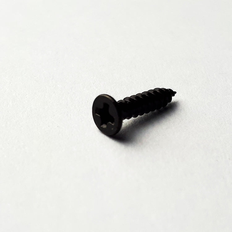 GT Wood Screws with Flat Head in Black Finish - 2mm x 8.5mm (Pk-10)