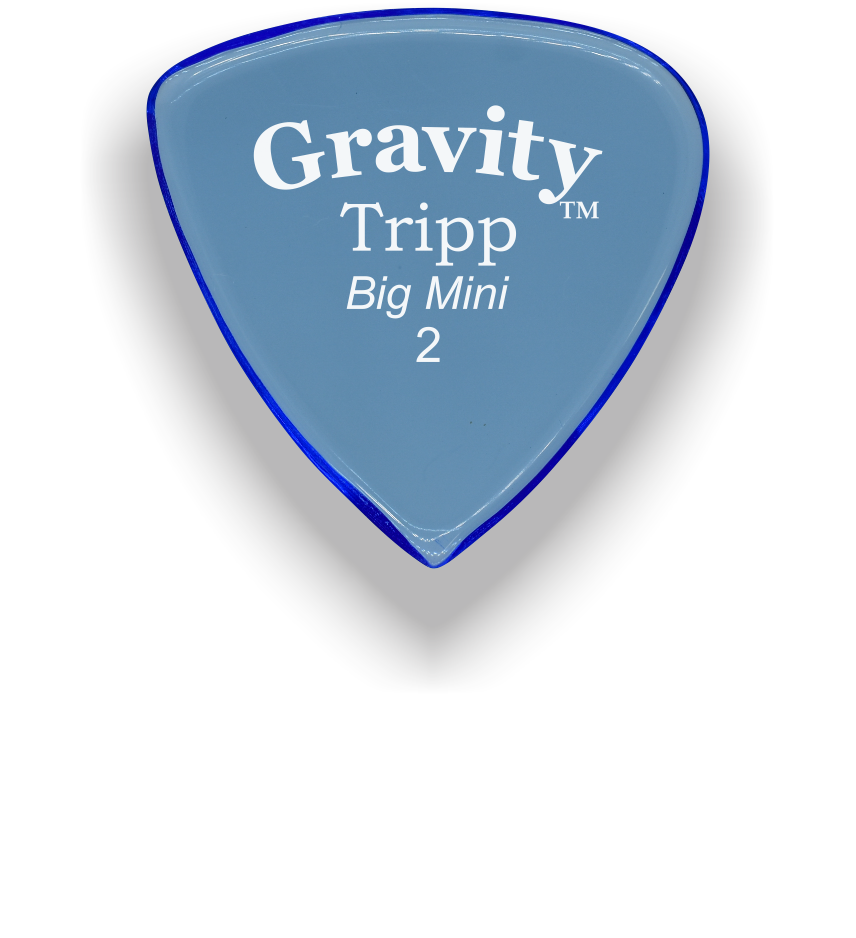 Gravity Picks Tripp Big Mini 2mm Polished Blue