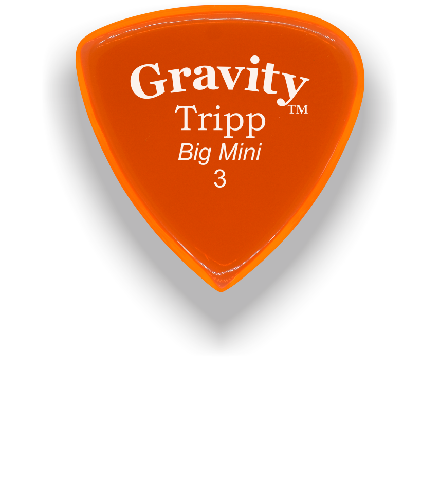 Gravity Picks Tripp Big Mini 3 mm Polished Orange