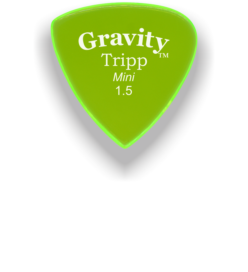 Gravity Picks GTRM15P Tripp Mini 1.5mm Polished Fl. Green