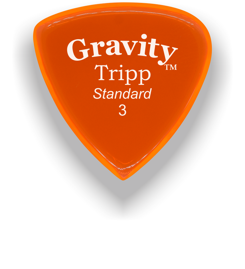 Gravity Picks Tripp Standard 3mm Polished Orange