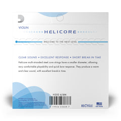 D'Addario Helicore Octave Violin String Set, 4/4 Scale, Medium Tension