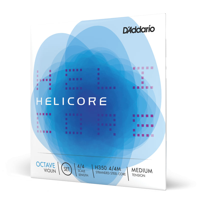 D'Addario Helicore Octave Violin String Set, 4/4 Scale, Medium Tension