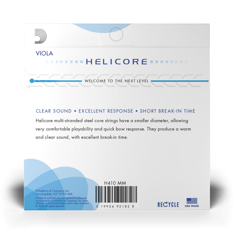 D'Addario Helicore Viola String Set, Medium Scale, Medium Tension