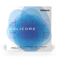 D'Addario Helicore Viola Single A String, Extra Long Scale, Medium Tension