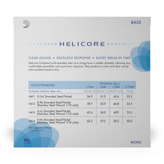 D'Addario Helicore Orchestral Bass String Set, 1/8 Scale, Medium Tension