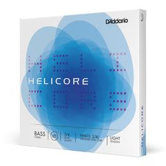 D'Addario Helicore Hybrid Bass String Set, 3/4 Scale, Light Tension