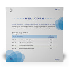 D'Addario Helicore Solo Bass String Set, 3/4 Scale, Medium Tension
