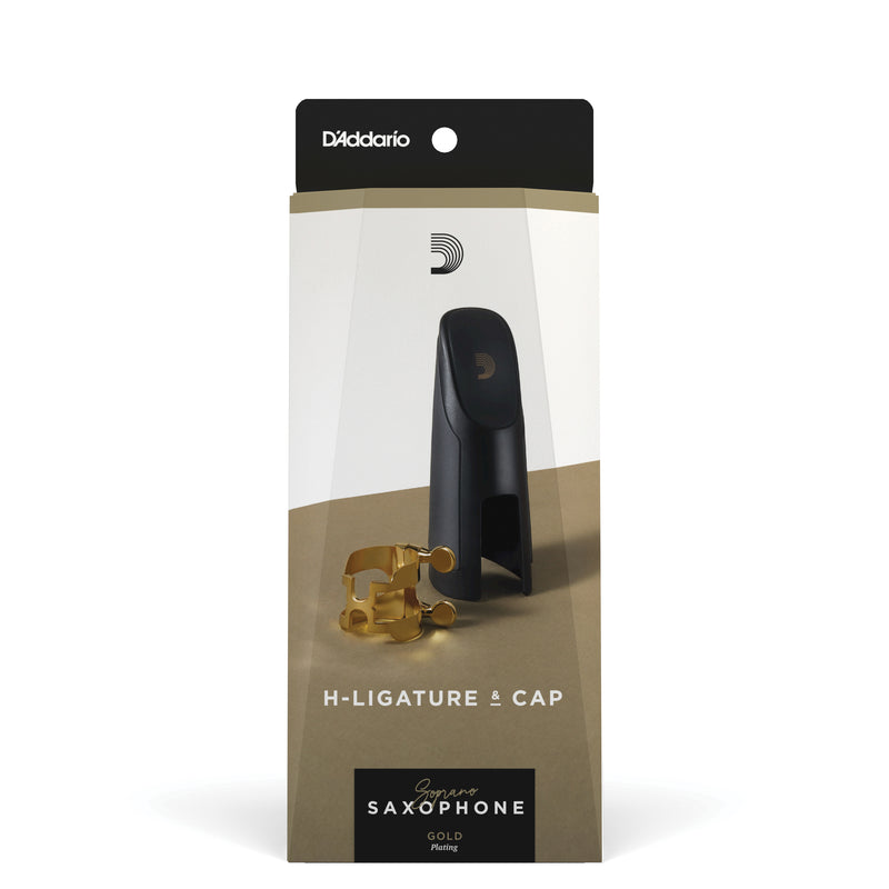 D'Addario H-Ligature & Cap, Soprano Saxophone, Gold