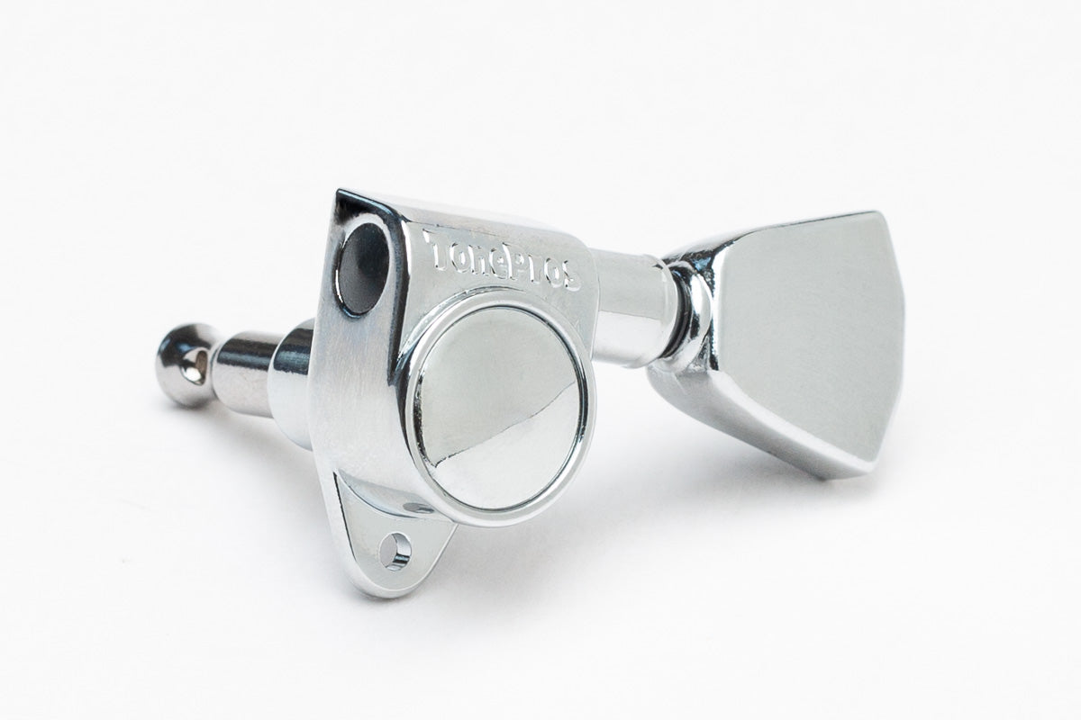 TonePros Tuner, 3 & 3, 20:1 gear ratio, metal keystone button - Chrome