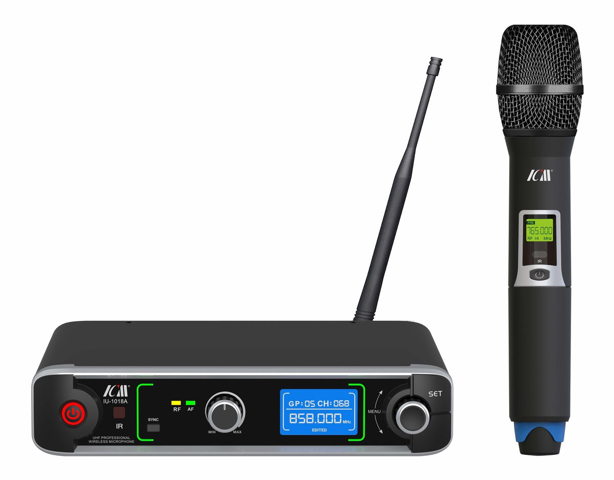 ICM IU-1018A Single Channel Wireless Microphone System - 1 Handheld Mic