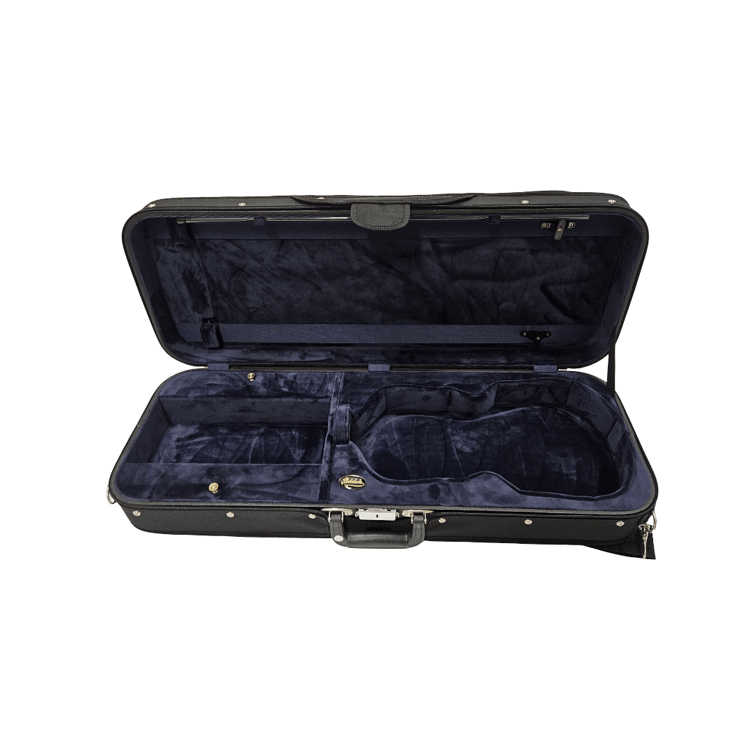 Bobelock Oblong Viola Case-Velour- Blue 16in