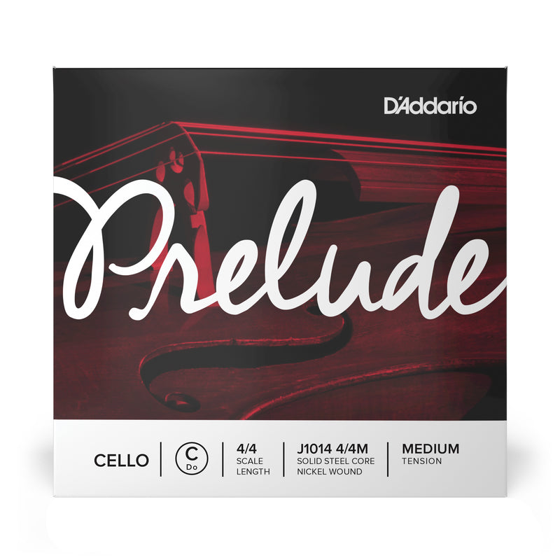 D'Addario Prelude Cello Single C String, 4/4 Scale, Medium Tension