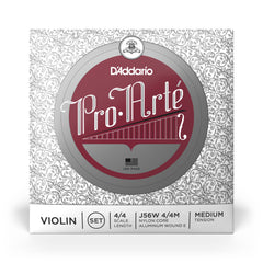 D'Addario Pro-Arte Violin String Set with Wound E, 4/4 Scale, Medium Tension