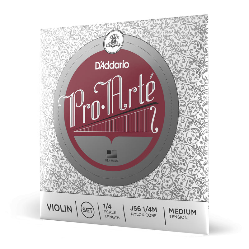 D'Addario Pro-Arte Violin String Set, 1/4 Scale, Medium Tension
