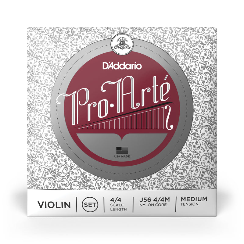 D'Addario Pro-Arte Violin String Set, 4/4 Scale, Medium Tension