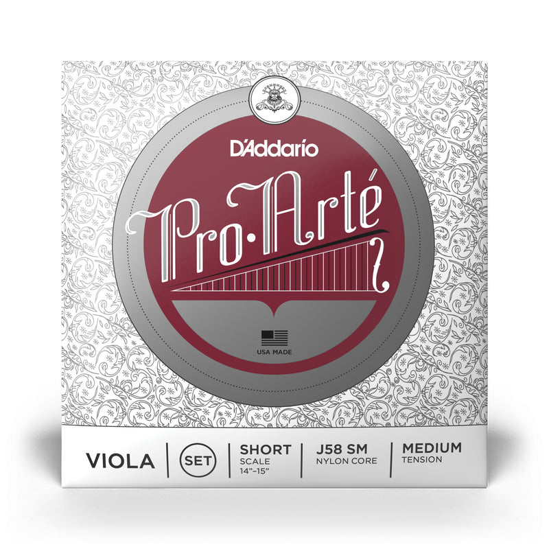 D'Addario Pro-Arte Viola String Set, Short Scale, Medium Tension