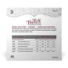 D'Addario Pro-Arte Cello String Set, 1/4 Scale, Medium Tension