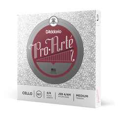 D'Addario Pro-Arte Cello String Set, 4/4 Scale, Medium Tension