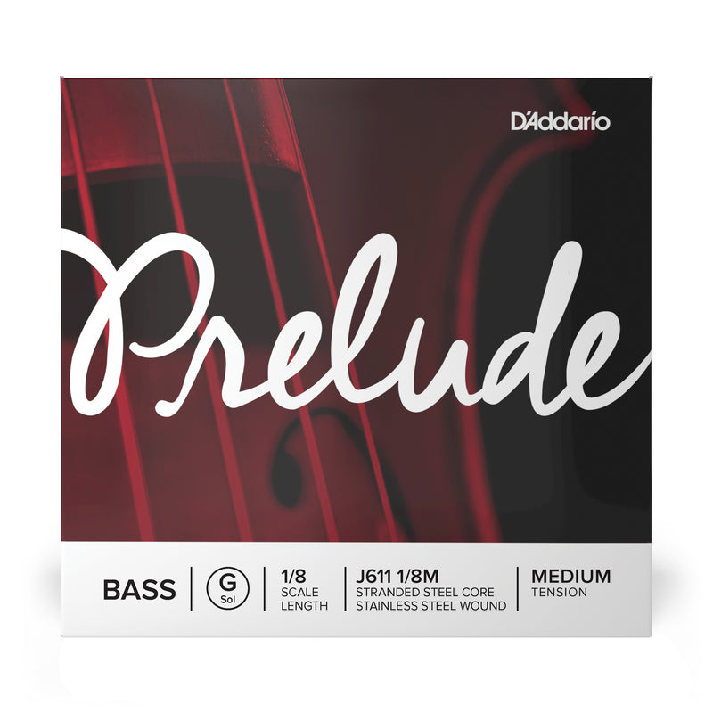 D'Addario Prelude Bass Single G String, 1/8 Scale, Medium Tension