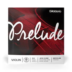 D'Addario Prelude Violin Single G String, 3/4 Scale, Medium Tension