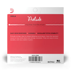 D'Addario Prelude Viola String Set, Extra Short Scale, Medium Tension