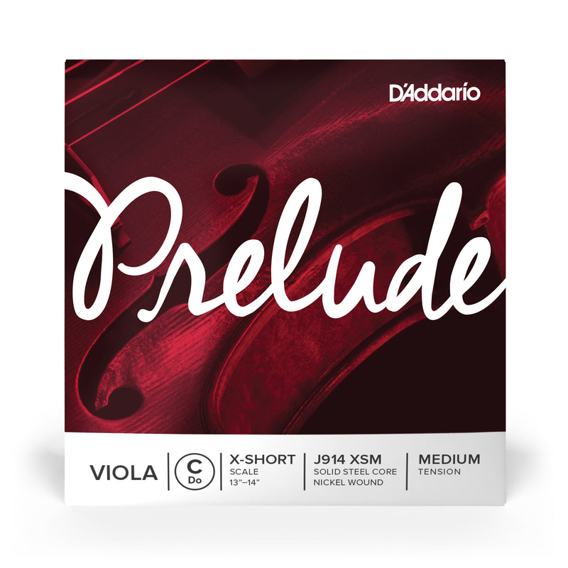 D'Addario Prelude Viola Single C String, Extra Short Scale, Medium Tension