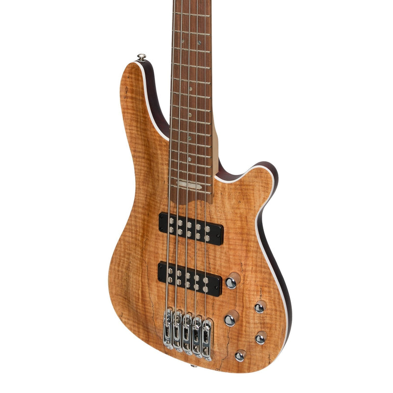 J&D Luthiers '20 Series' 5-String Contemporary Active Electric Bass Guitar (Natural Satin)