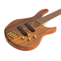 J&D Luthiers '21 Series' 4-String Contemporary Active Electric Bass Guitar (Natural Satin)