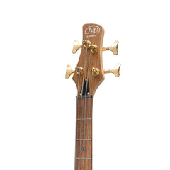 J&D Luthiers '21 Series' 4-String Contemporary Active Electric Bass Guitar (Natural Satin)