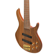 J&D Luthiers '21 Series' 5-String Contemporary Active Electric Bass Guitar (Natural Satin)