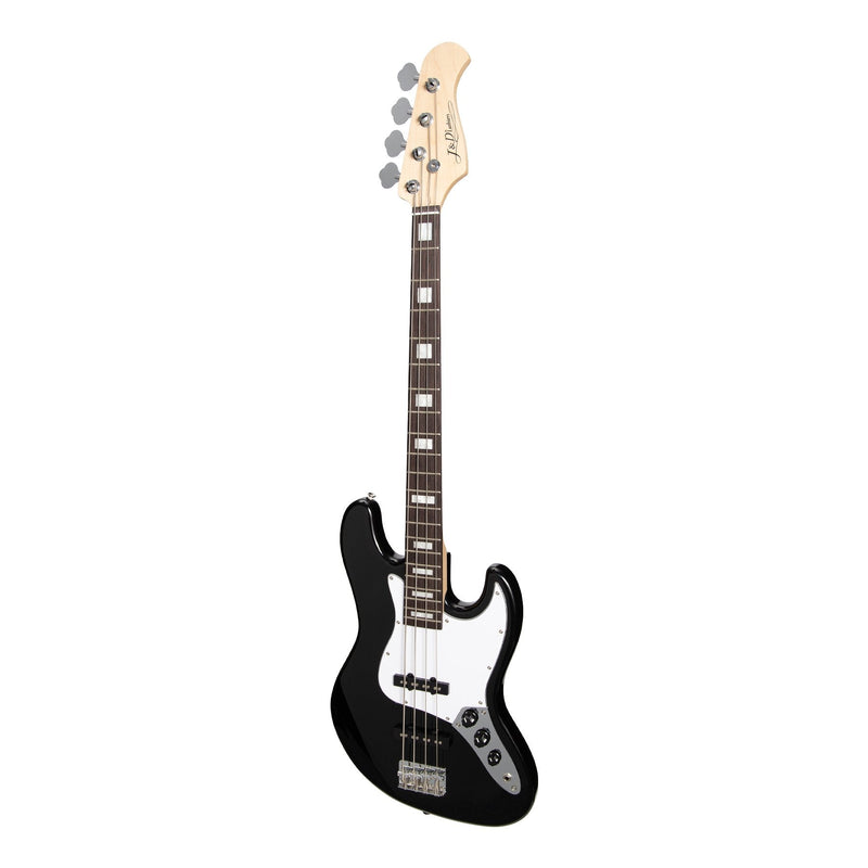 J&D Luthiers 4-String JB-Style Electric Bass Guitar (Black)