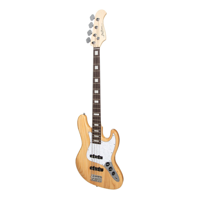 J&D Luthiers 4-String JB-Style Electric Bass Guitar (Natural Gloss)