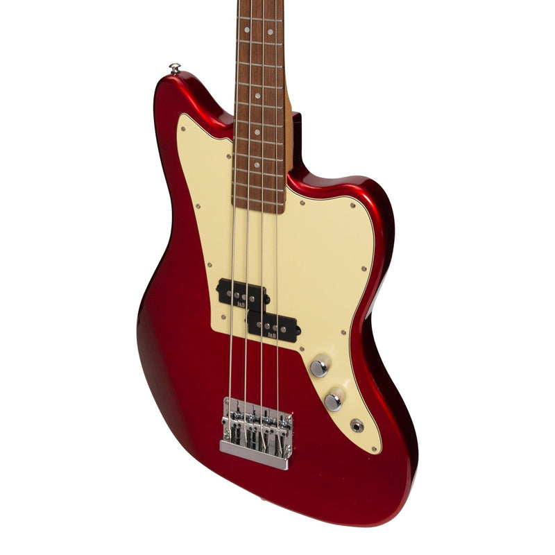 J&D Luthiers 4-String JM-Style Electric Bass Guitar (Crimson)