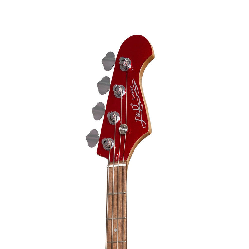 J&D Luthiers 4-String JM-Style Electric Bass Guitar (Crimson)