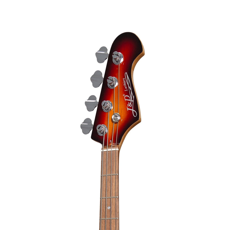 J&D Luthiers 4-String JM-Style Electric Bass Guitar (Tobacco Sunburst)