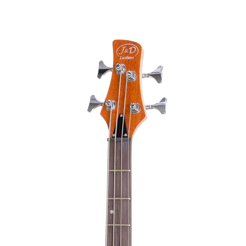 J&D Luthiers 4-String T-Style Contemporary Active Electric Bass Guitar (Natural Satin)