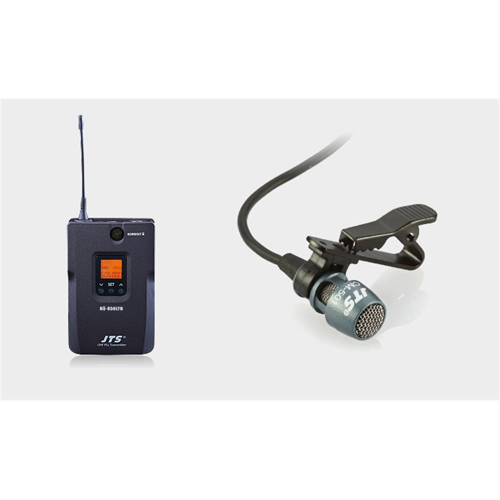JTS RU-850LTB t'mitter 520-556MHz belt-pack inc CM-501 lapel mic for 8011DB/8012DB systems (RU850LTBB1)